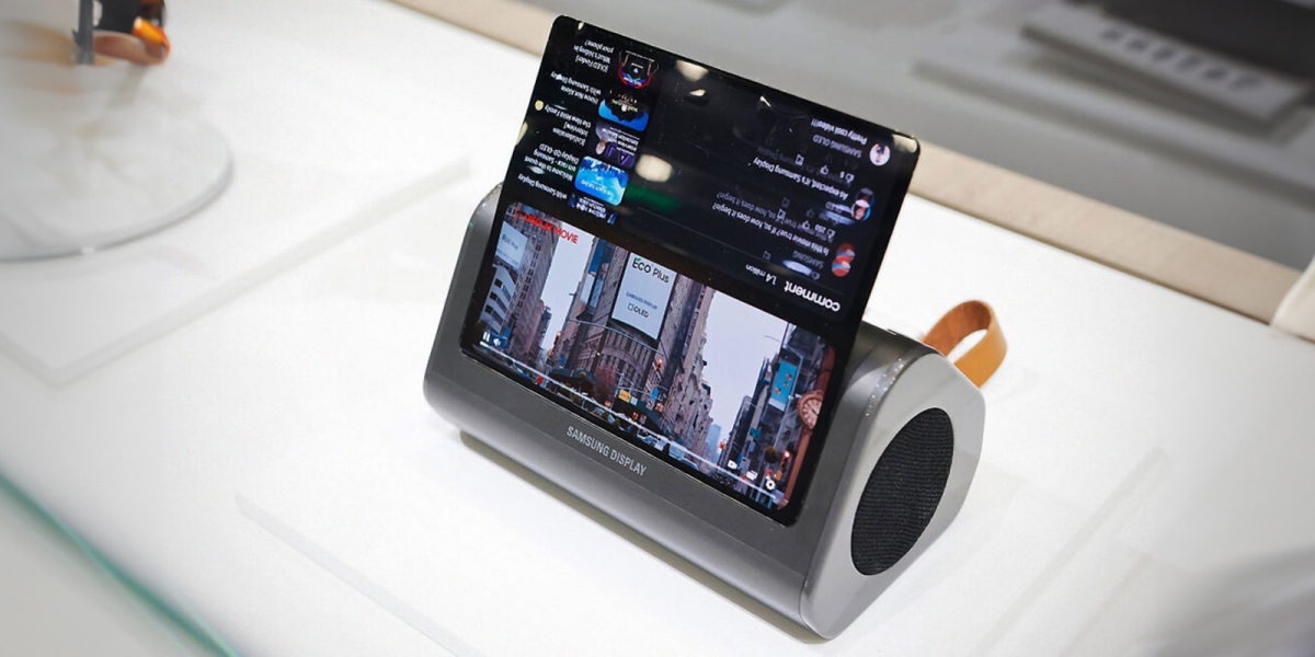 萬物皆可摺疊螢幕。SAMSUNG展示「可摺疊OLED智慧音響」、「OLED車鑰匙」、「OLED頭戴式耳機」!