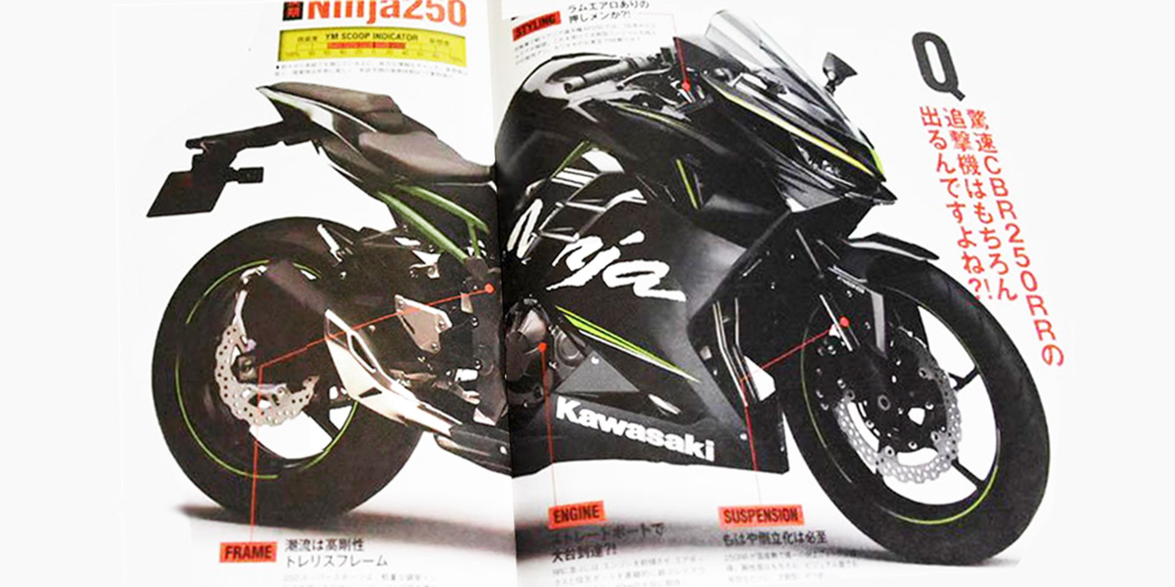 改頭換面性能大躍進。新一代KAWASAKI Ninja250R間諜照流出