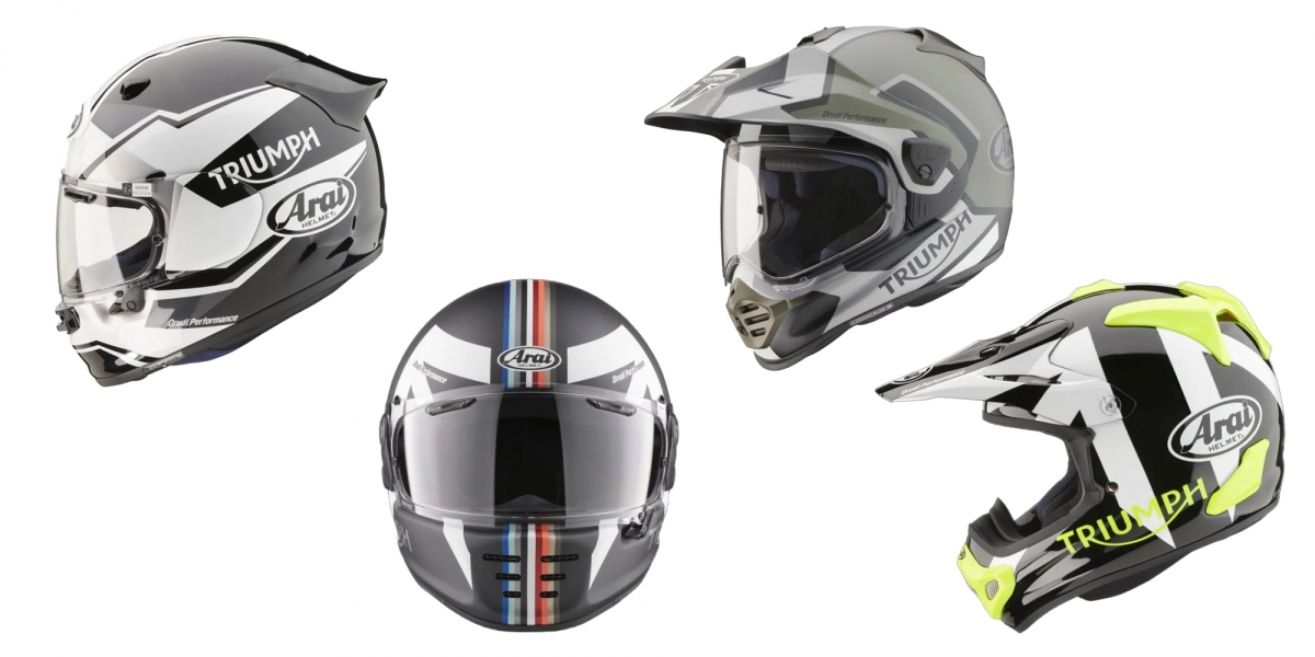 Triumph x Arai 帥氣聯名,四款新安全帽明年夏天登場!