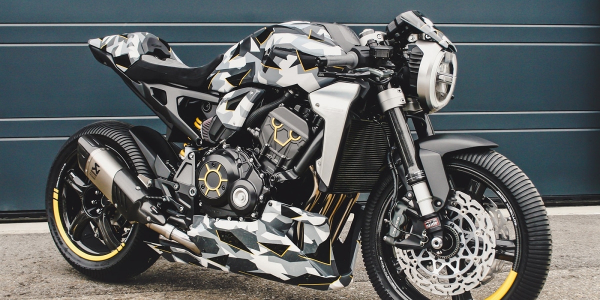 科技、復古與迷彩。HONDA CB1000R-adical. by Gannet Design