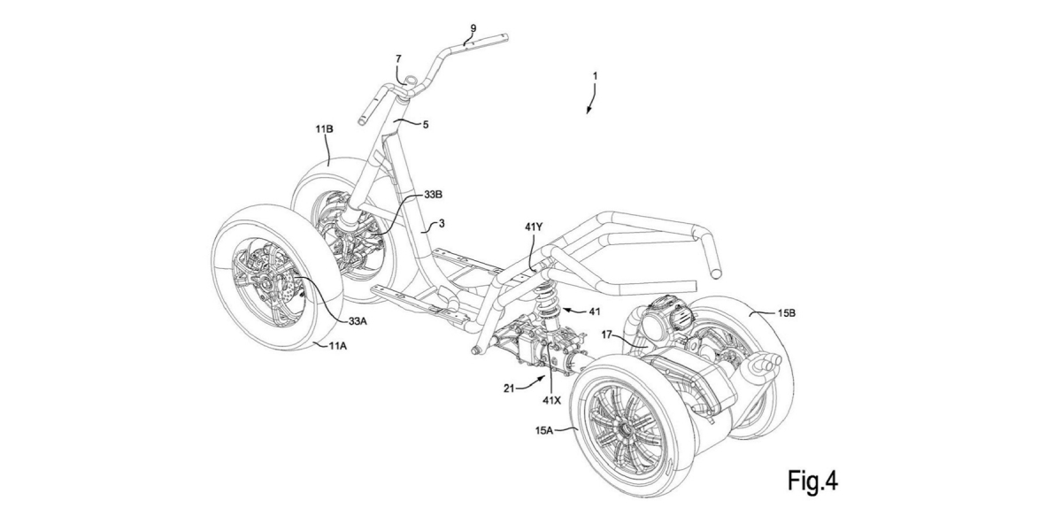 立志追求更穩定的駕駛機車?Piaggio申請四輪機車專利