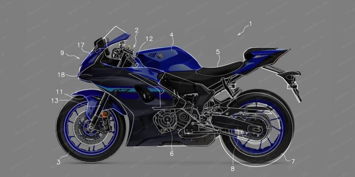 為了加大馬力強化散熱? YAMAHA YZF-R7 新散熱系統專利圖曝光