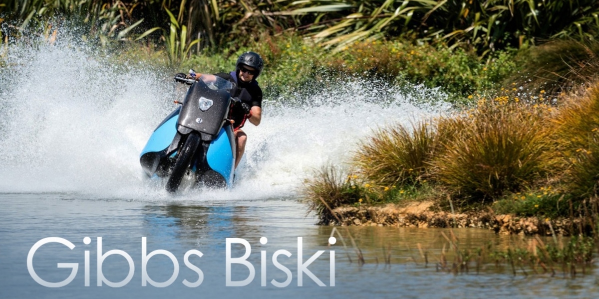 兩棲絞龍。Gibbs Biski水陸兩用摩托車