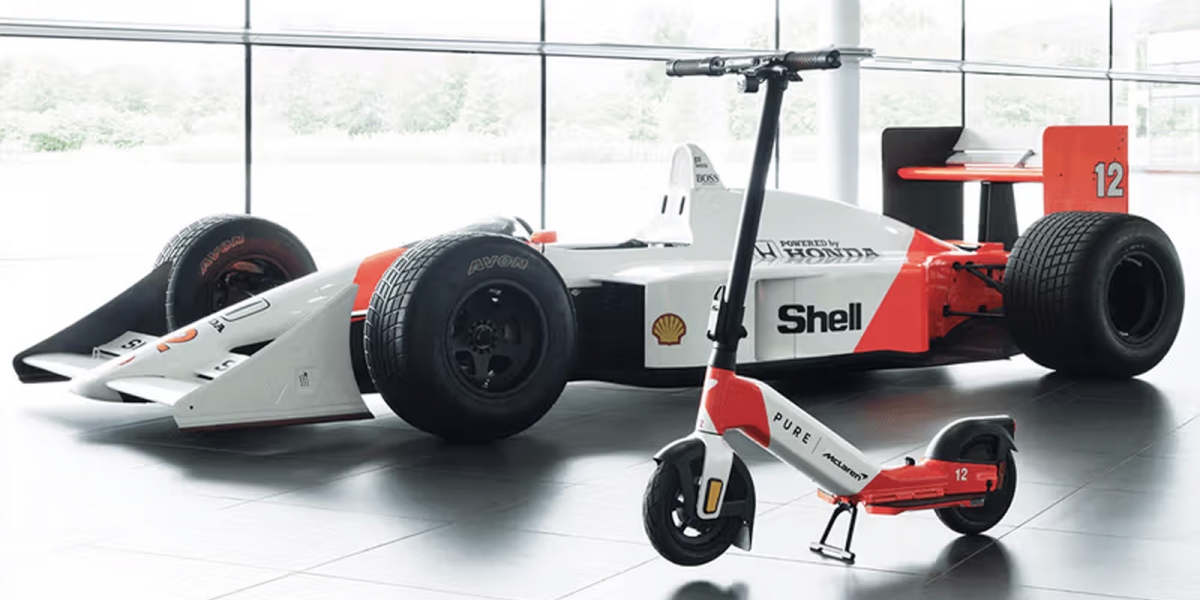 Pure x McLaren:終極聯名電動滑板車 MP4/4,致敬 F1 傳奇,售價 £999!