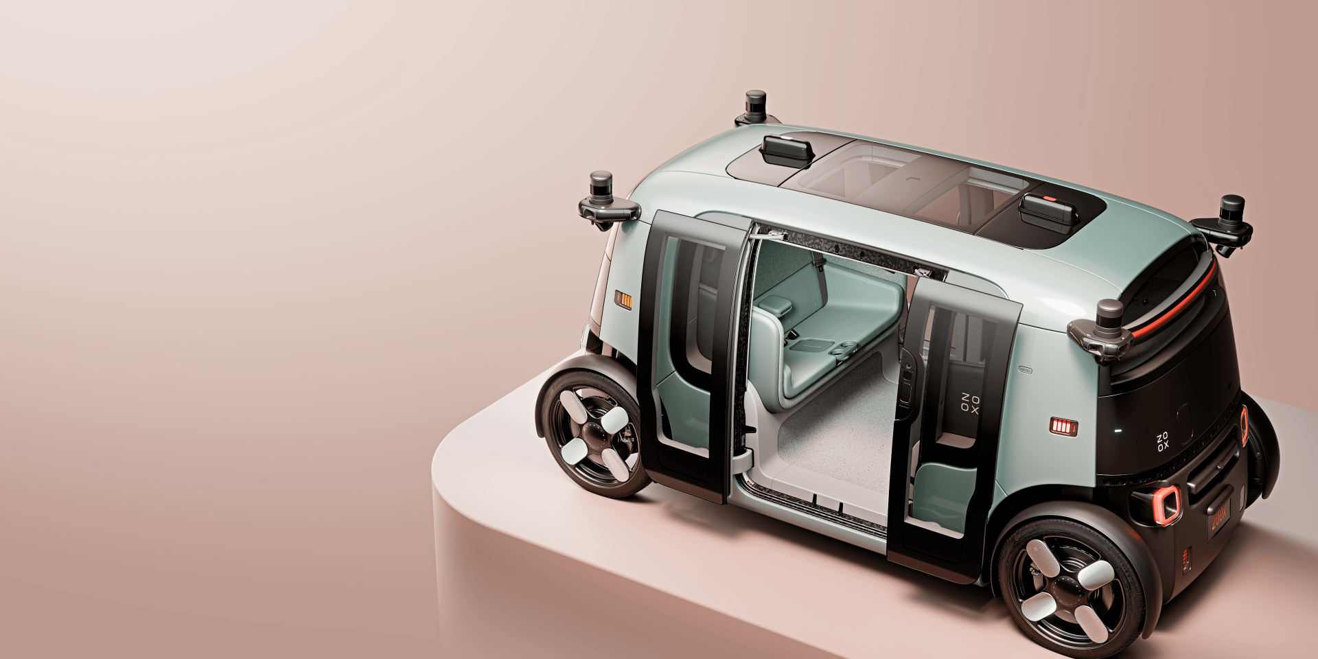 Zoox 無方向盤 Robotaxi 小改款亮相！座椅、車艙與對外溝通介面全面補強
