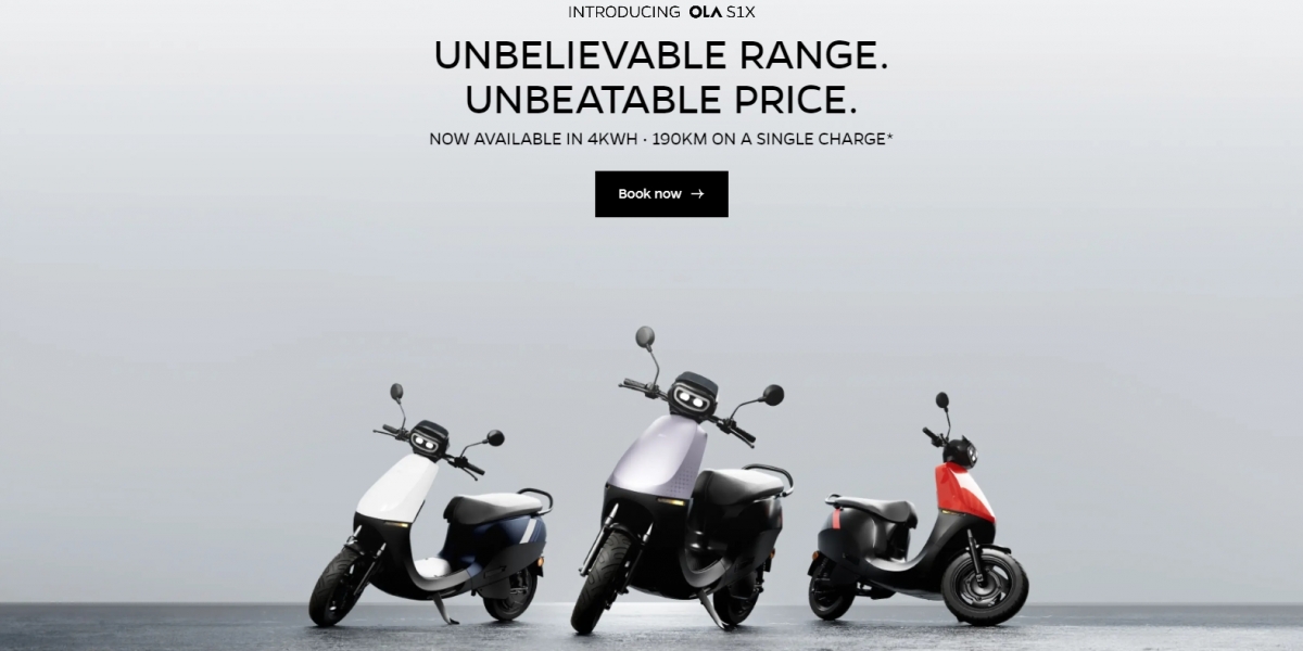 Ola Electric S1 X 4kWh:售價4萬台幣、極速90公里、電池增量33%、190公里續航的親民電動機車!