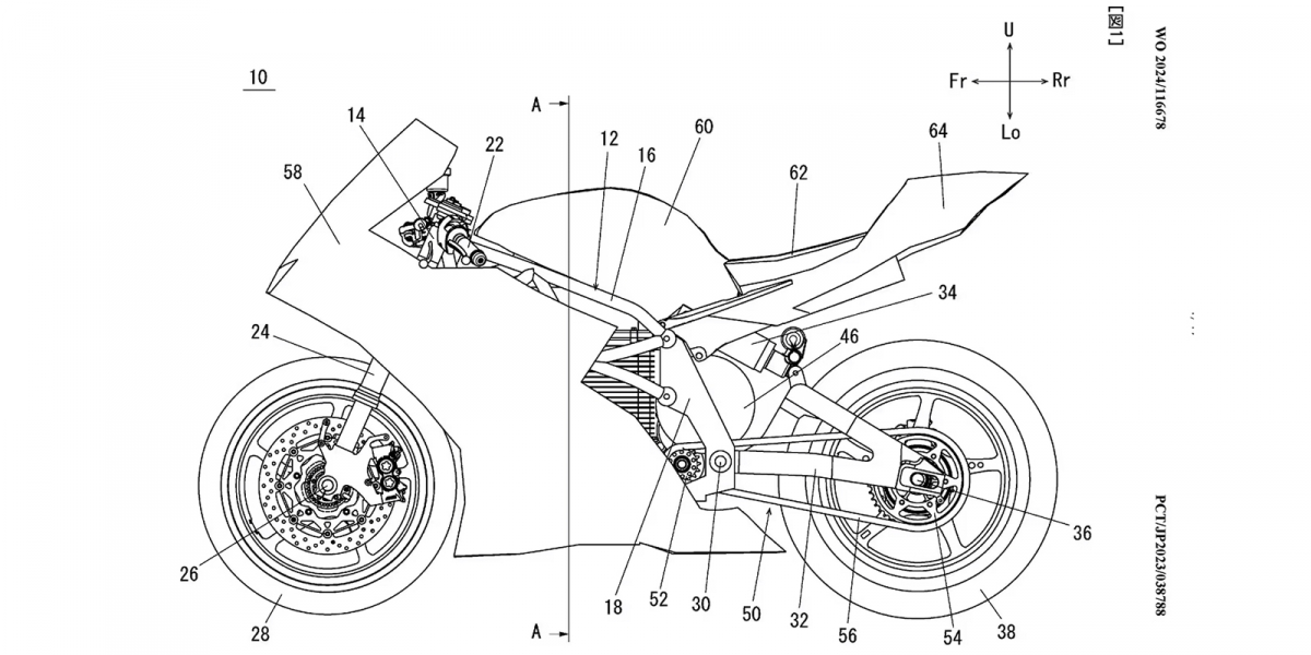 鋼管車架、氣冷電池的純電仿賽?Yamaha 高性能電動機車專利曝光