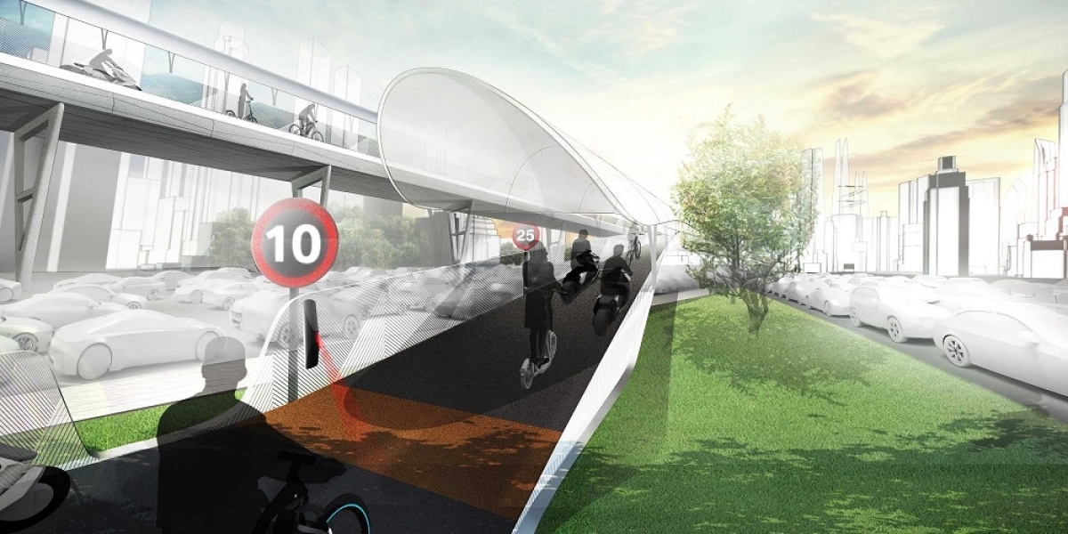 BMW開啟道路新革命。Vision E3 Way電動二輪車高速公路