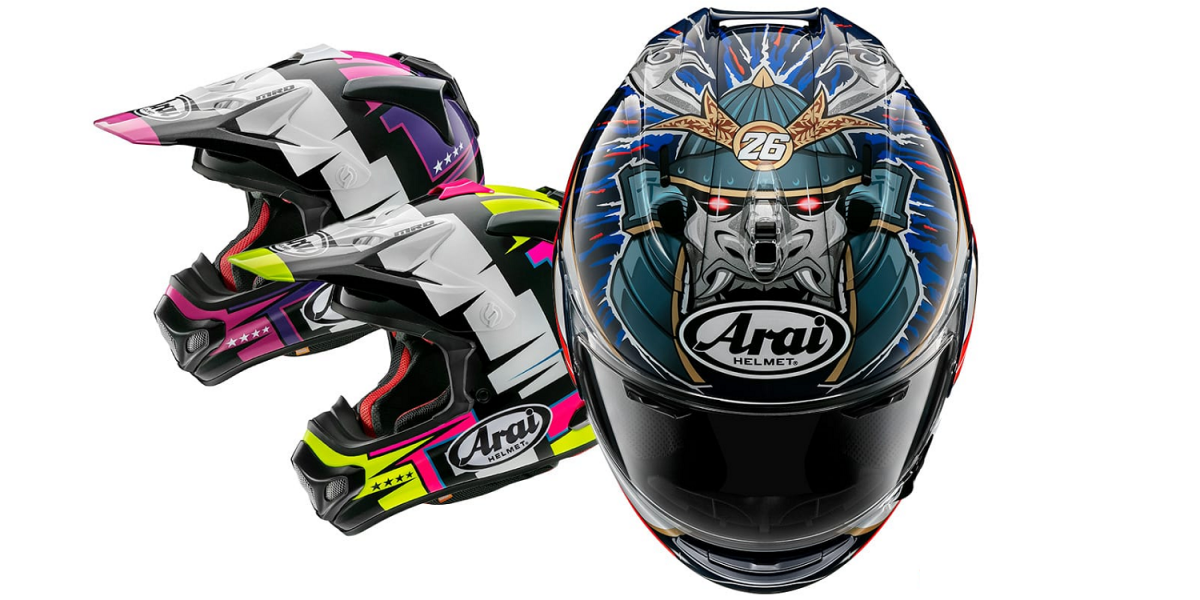 搶眼塗裝、武士風格接續登場!Arai「V-Cross 4 Battle」、「RX-7X PEDROSASHOGUN」即將上市