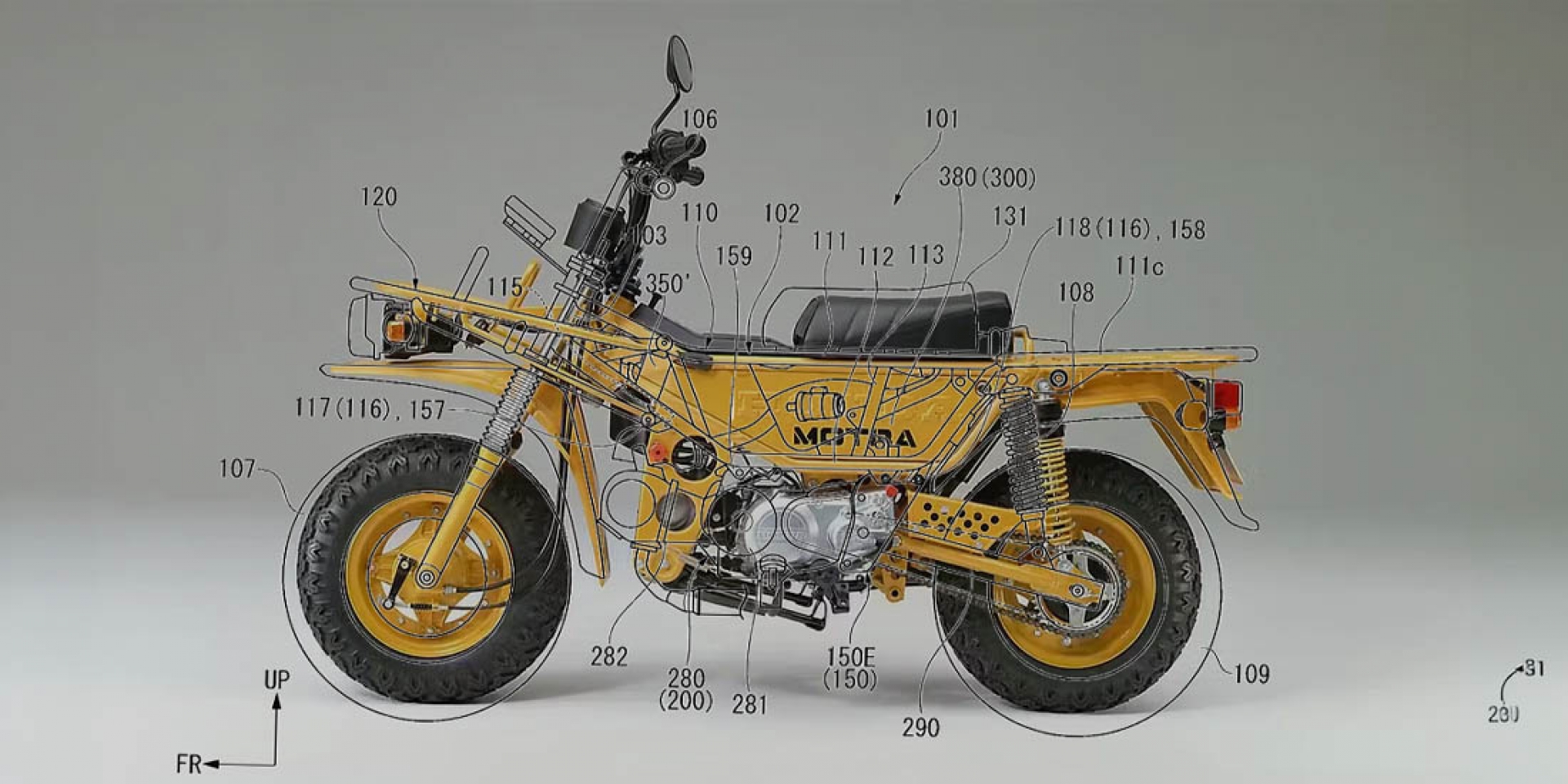 油、電雙動力同步開發！Honda Motra 軍風傳奇小車專利曝光
