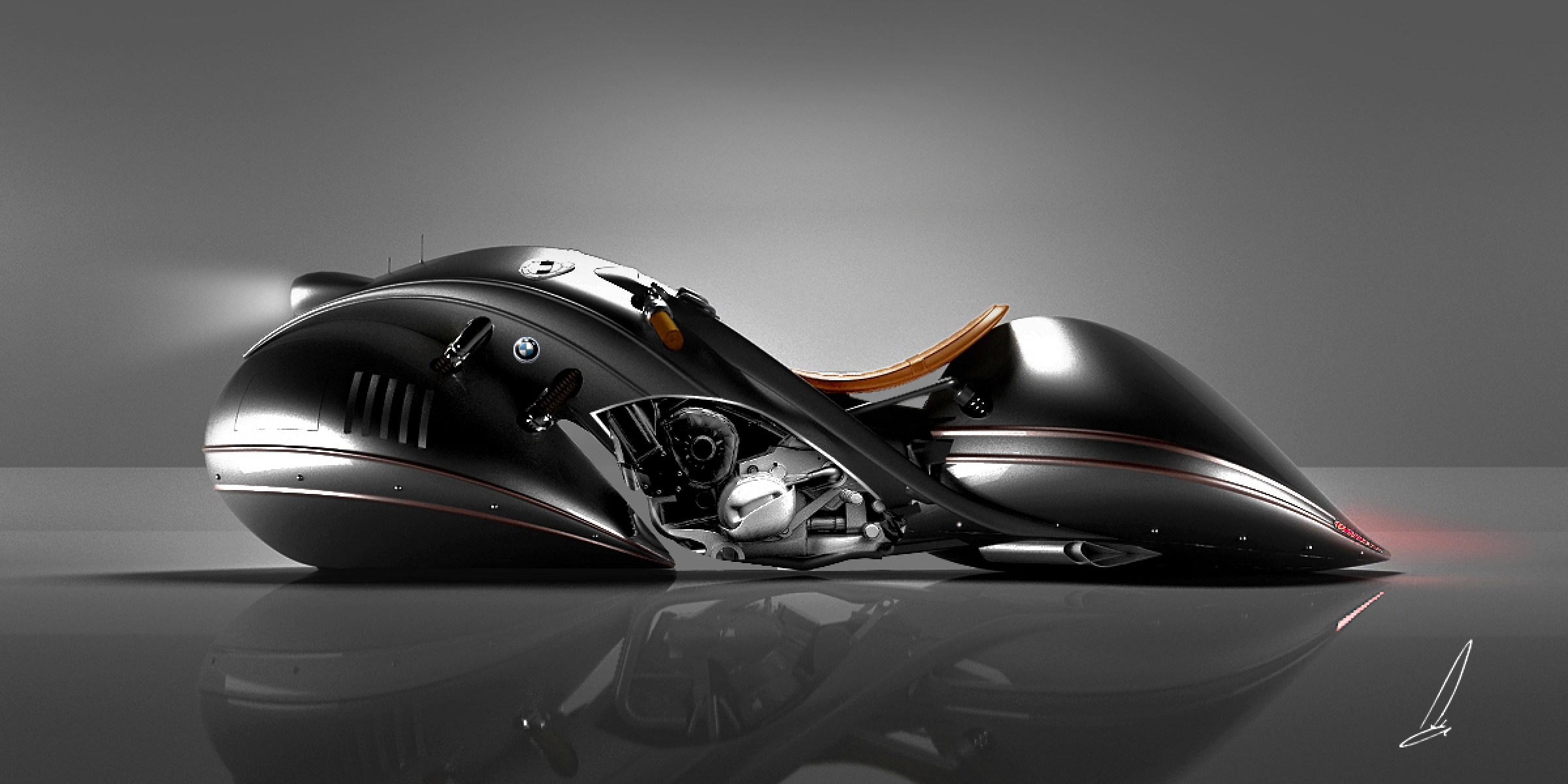 沒有輪子的未來機車。BMW Orion Streamliner concept
