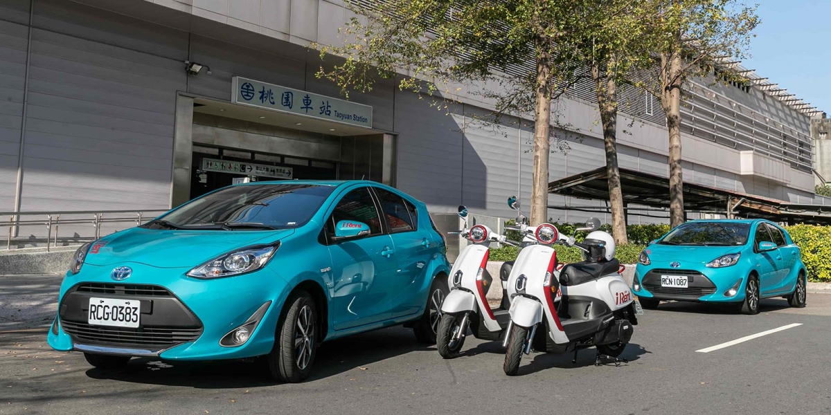 官方新聞稿。一小時內使用iRent汽機車間相互接駁轉乘 可免費騎機車30分鐘