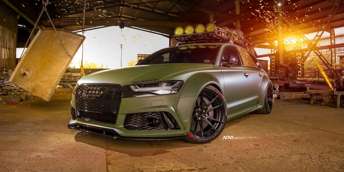 客製化消光軍綠色AUDI RS6,好爸爸也能使壞