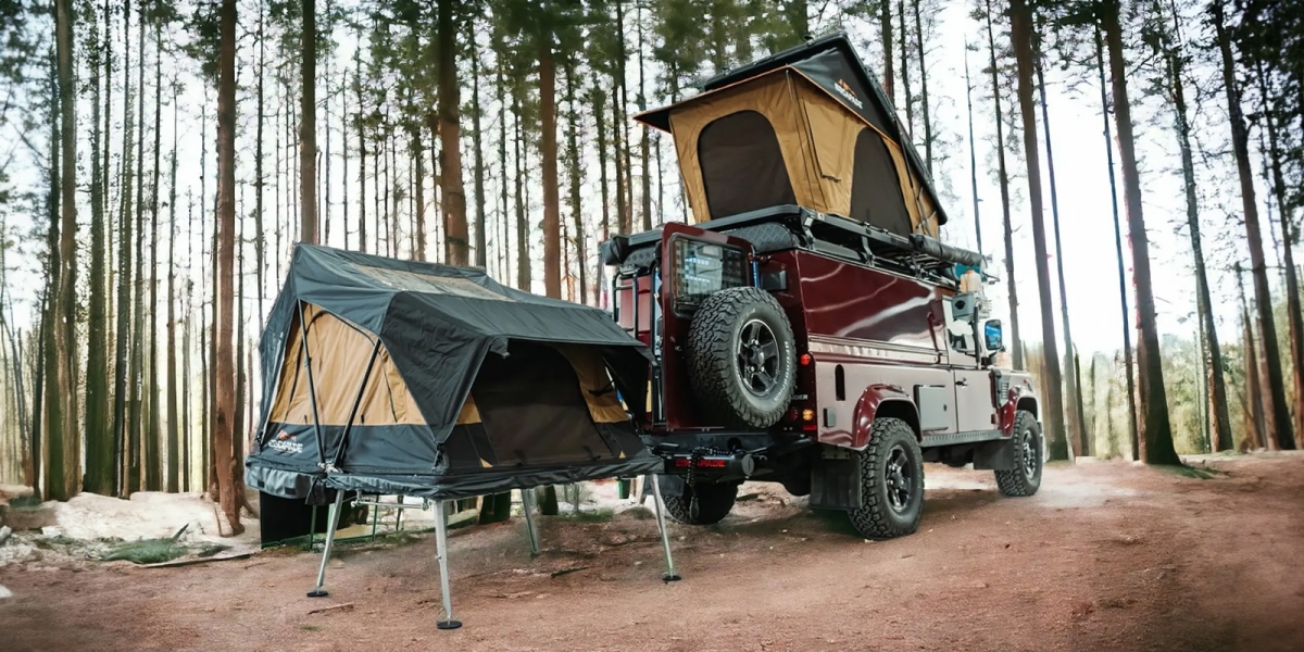 隨車移動的「月球登陸器」:Swing-Away Hitch Tent!
