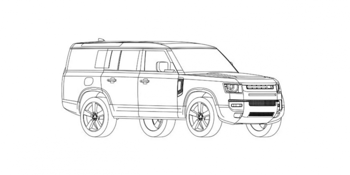 Land Rover Defender 130專利圖曝光!車輛尺碼放大不少!