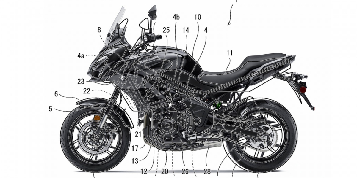 Kawasaki Versys 7 Hybrid專利圖曝光