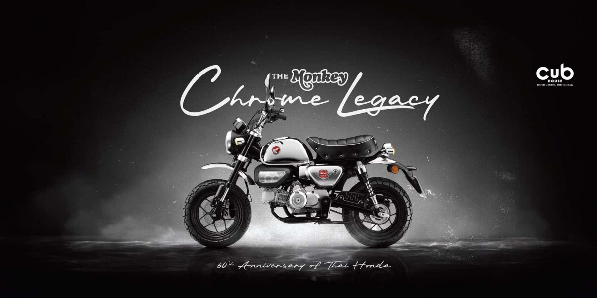 潔白塗裝搭配亮銀鍍鉻,路上最亮眼的存在!Honda Monkey 60周年特仕版車型泰國市場正式販售