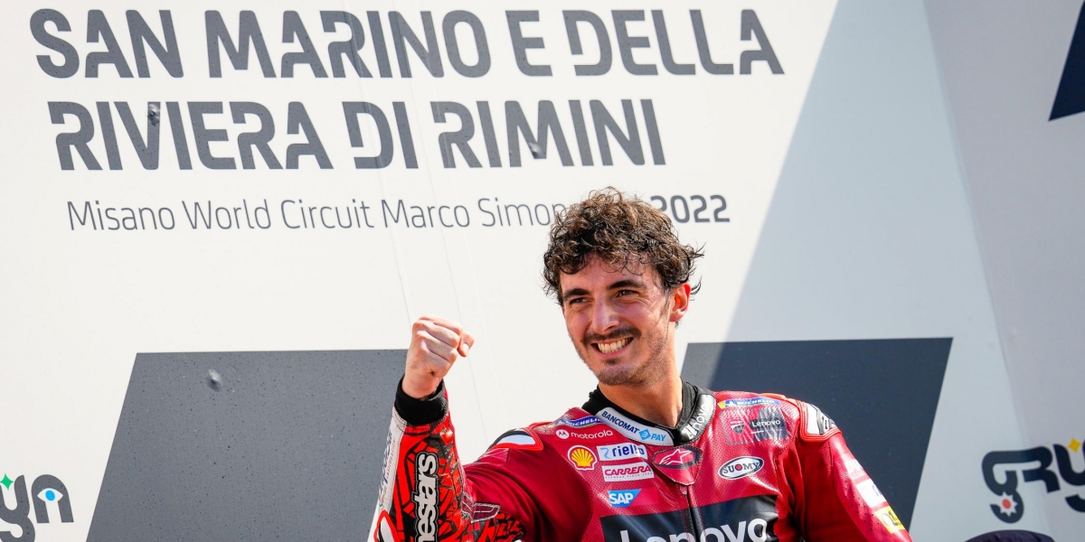 扛住壓力!持續輸出!Francesco Bagnaia以0.034秒的差距拿下Misano主場勝利!