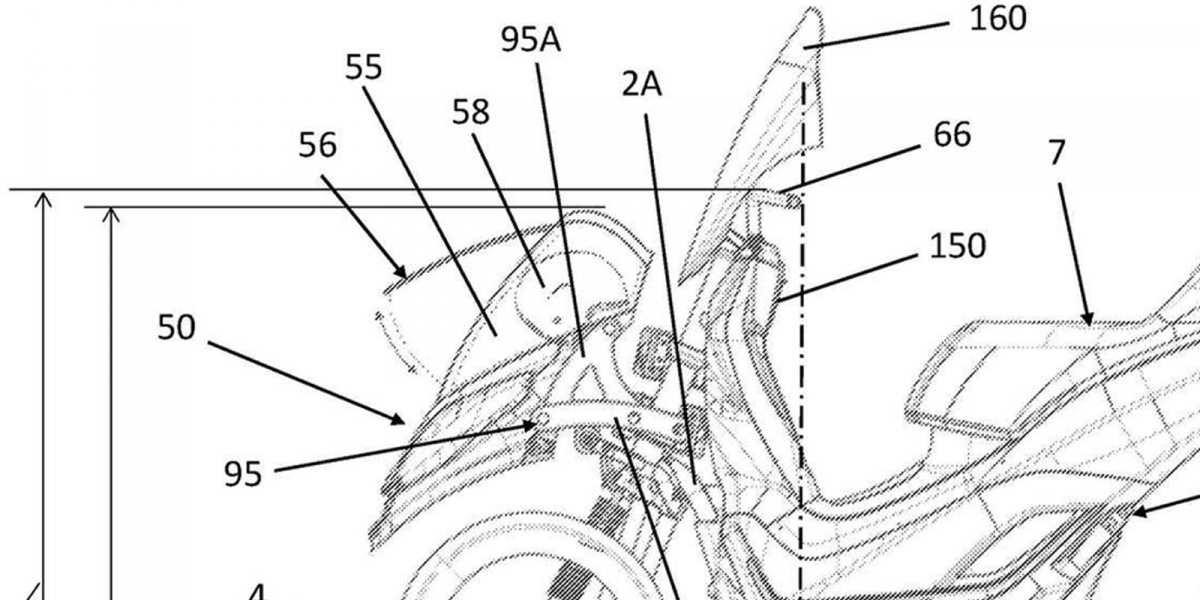 分離式車頭、前面板能裝安全帽!Piaggio MP3 三輪新專利曝光