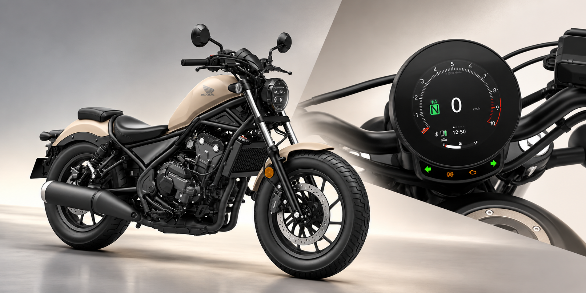 Honda Rebel 500 科技大升級！2027 年式導入 E-Clutch、全新圓形 TFT 儀表