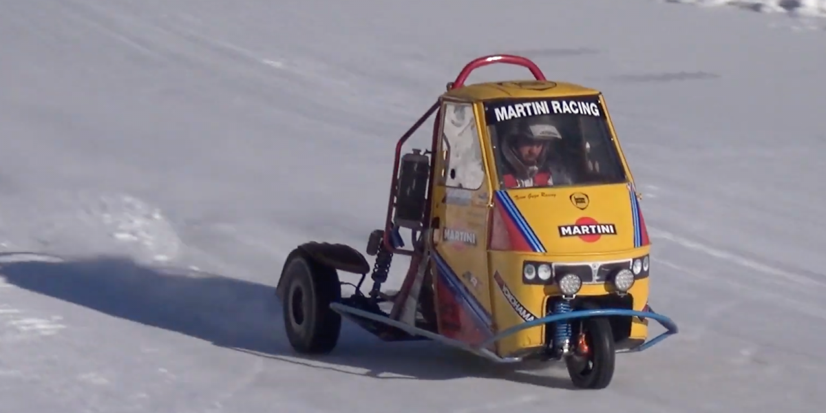 爆改Piaggio Ape,三缸暴力「猿」雪地撒野!