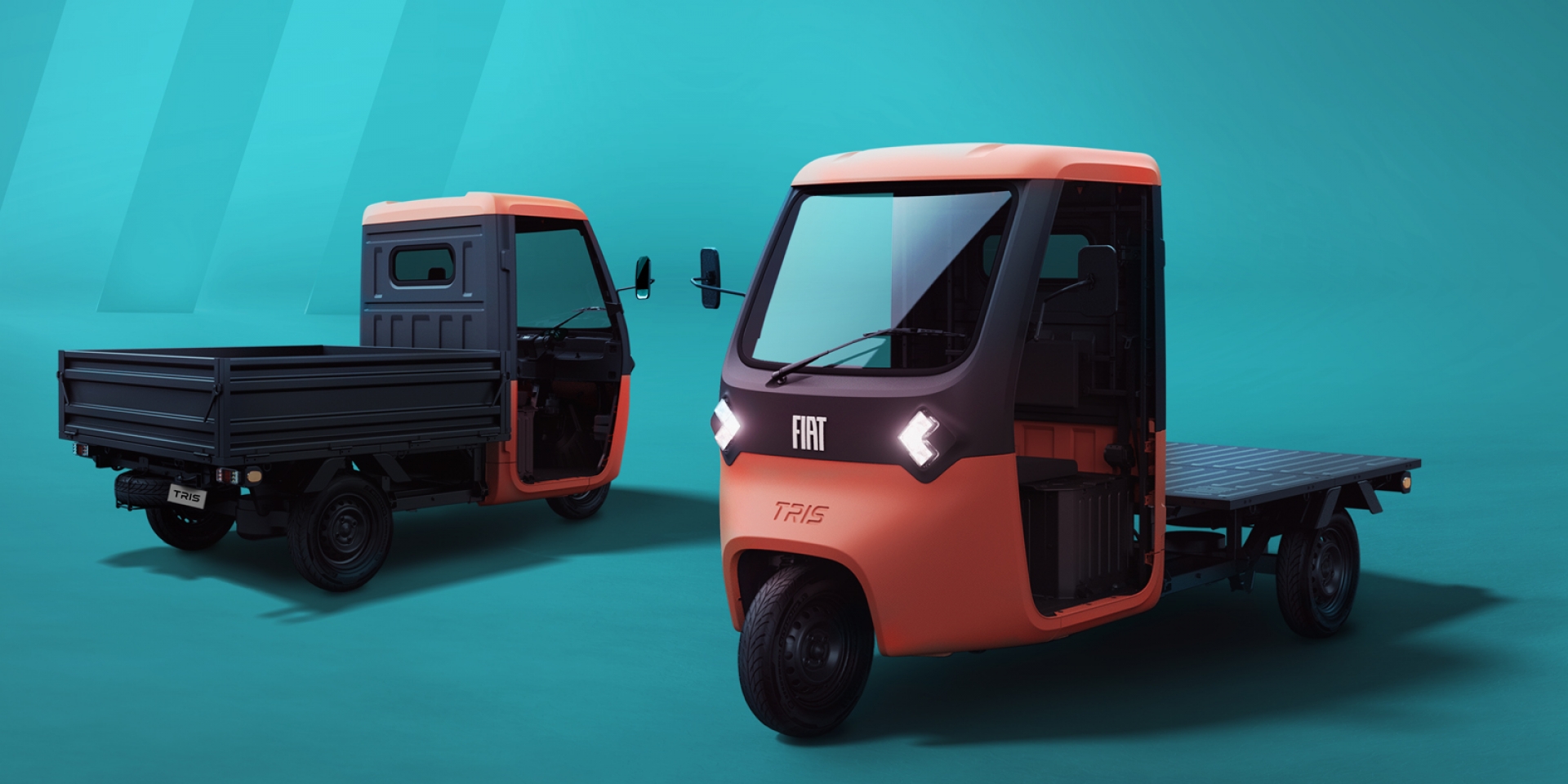 12匹馬力、45Nm扭力、極速45公里、90公里續航！Fiat Tris 電動三輪車超萌登場