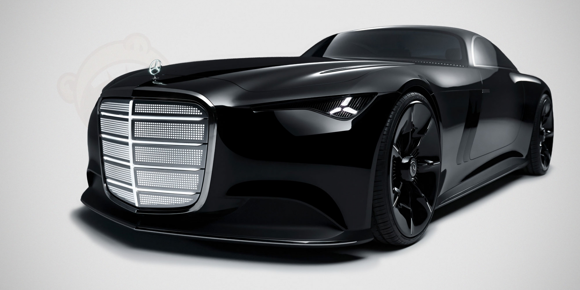 Mercedes-Benz Vision Iconic Show Car：復古未來主義的電動豪華概念車，結合 1930 年代設計語言與 2300 年科技