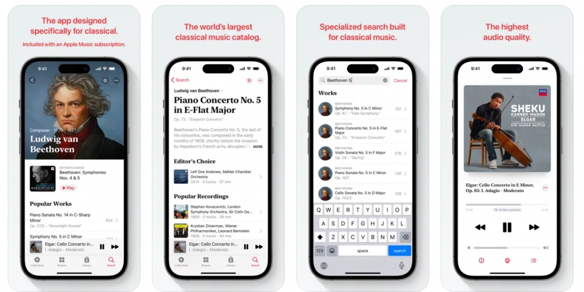 古典樂串流APP月底上線!Apple Music Classical 3月28號登場,台灣暫時無緣