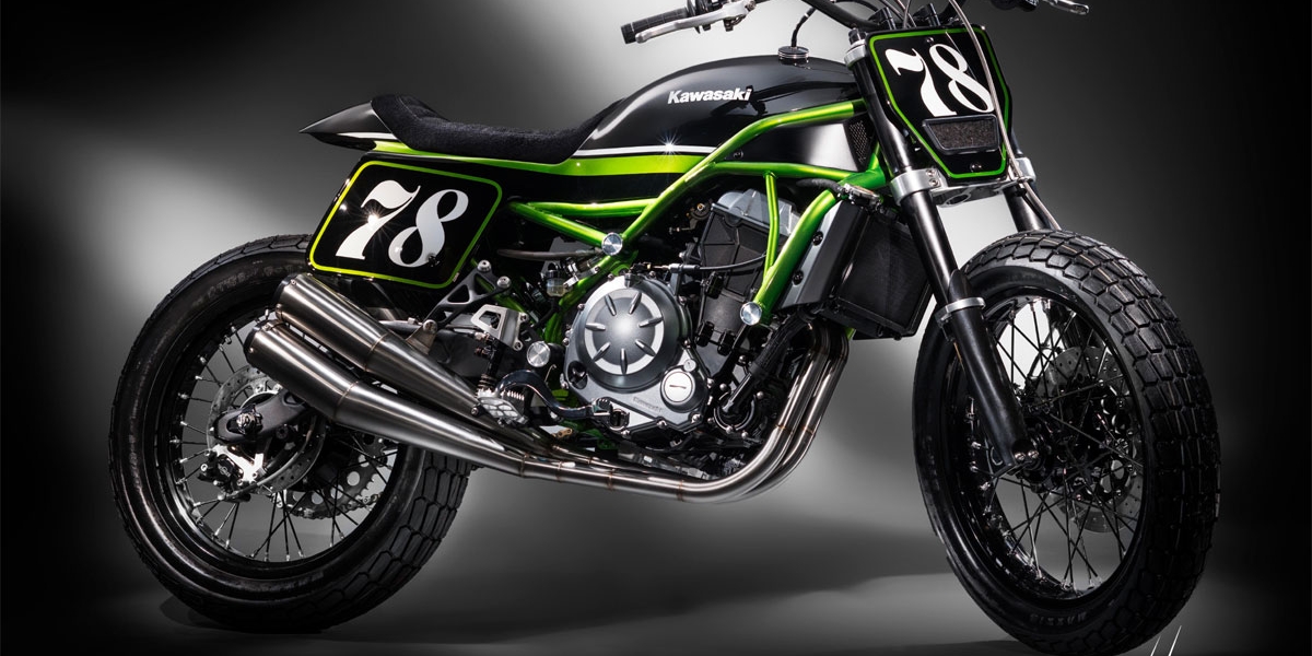 法蘭西泥地舞者。KAWASAKI Z650 Flat Track by MRS OFICINA