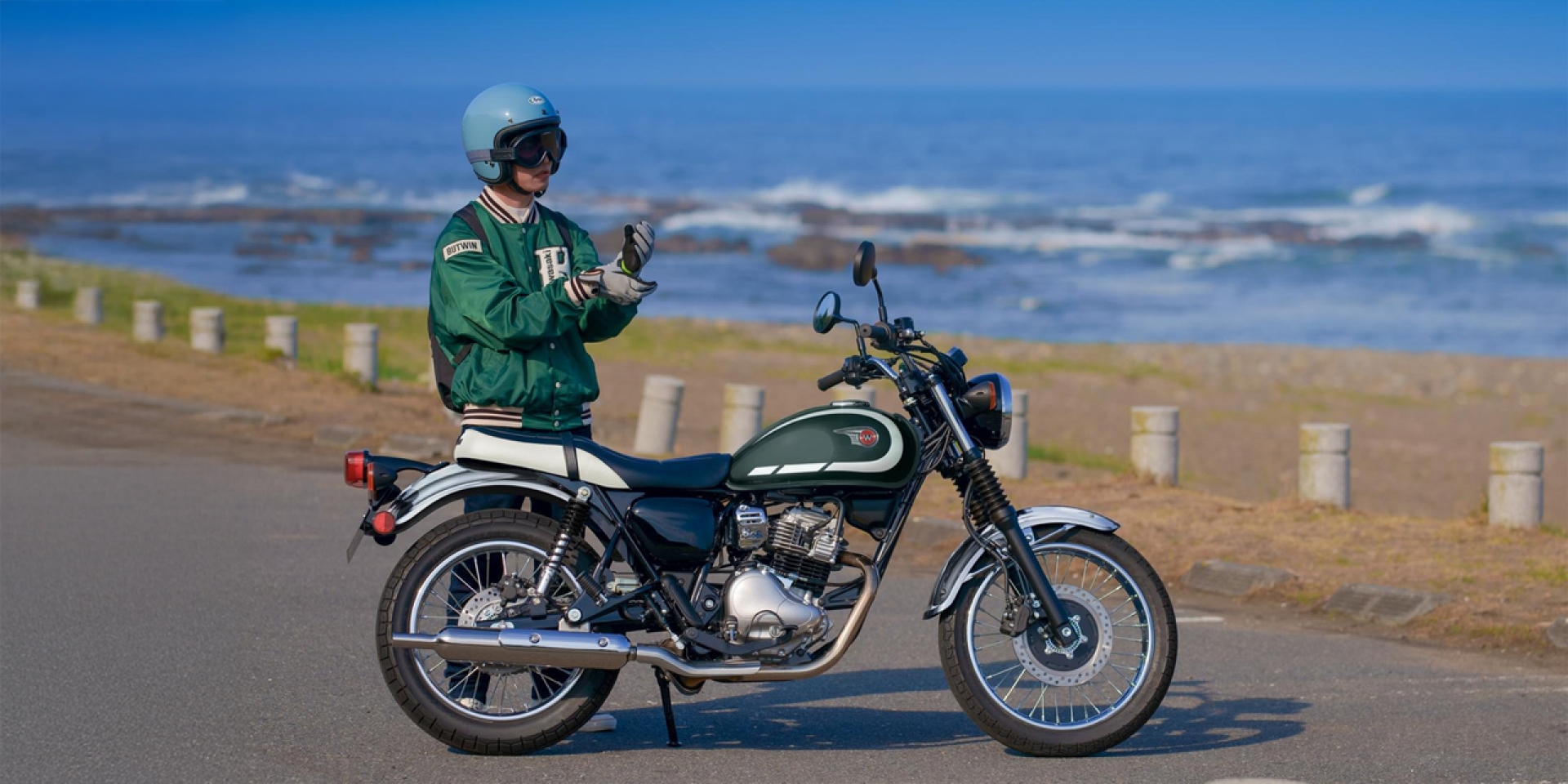 金屬消光深綠、經典黑金配色上身！Kawasaki W230、MEGURO S1 2026 年式新色歐洲亮相