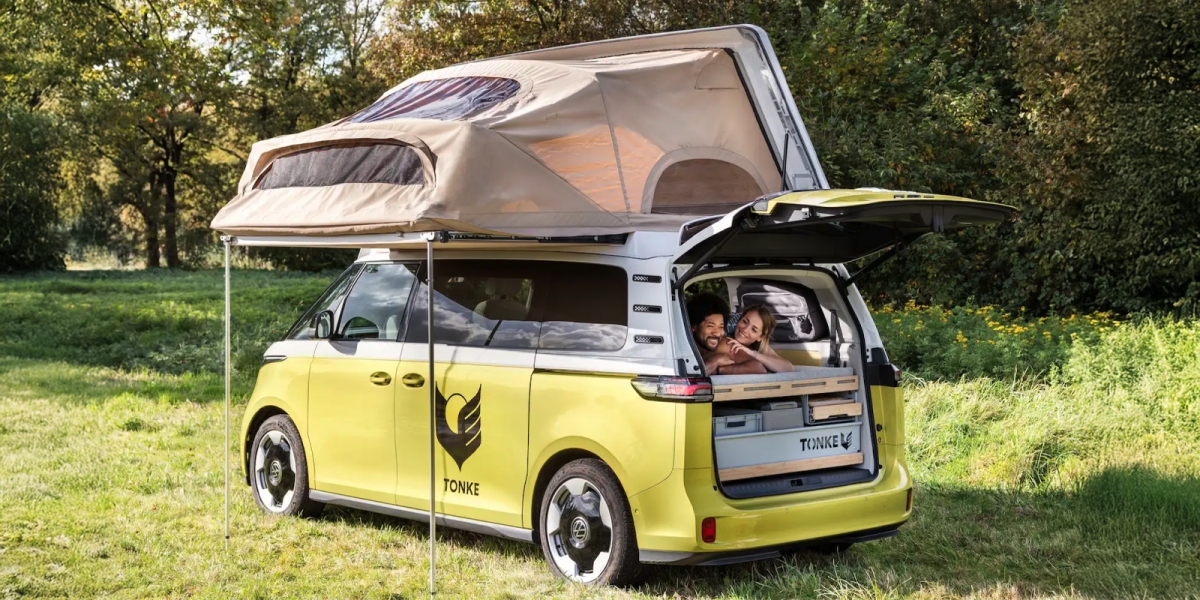 一家五口的露營新神器:Volkswagen ID. Buzz化身迷你房車,Tonke爆炸式升級!