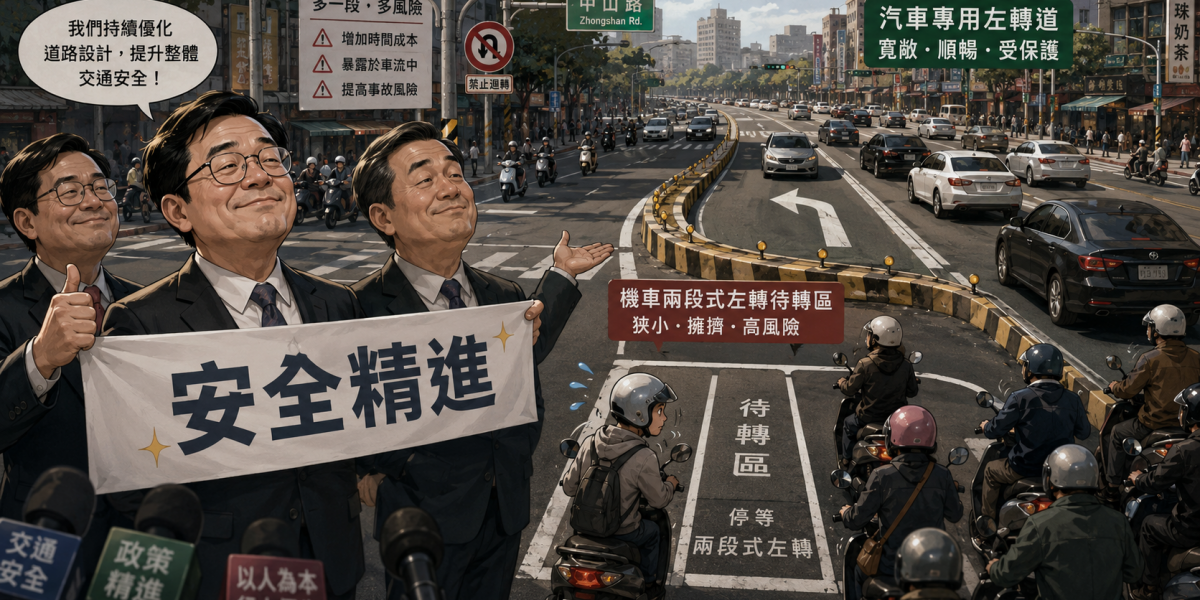 交通部：機車左轉精進？交通部別再用待轉區掩蓋道路設計落後
