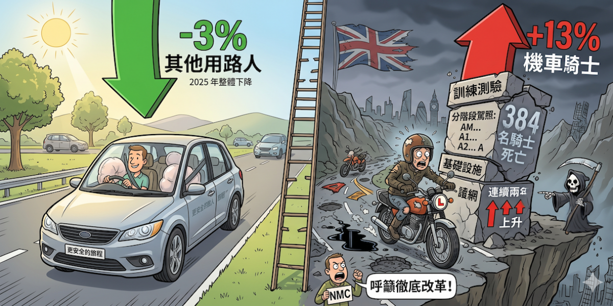 2025 年英國機車死亡人數暴增 13%！384 名騎士魂斷路上，連續兩年上升呼籲徹底改革