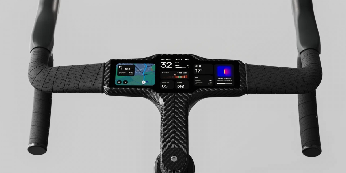 Flitedeck智慧碳纖維車把:內建螢幕、導航與警報,價格比一台公路車還貴?