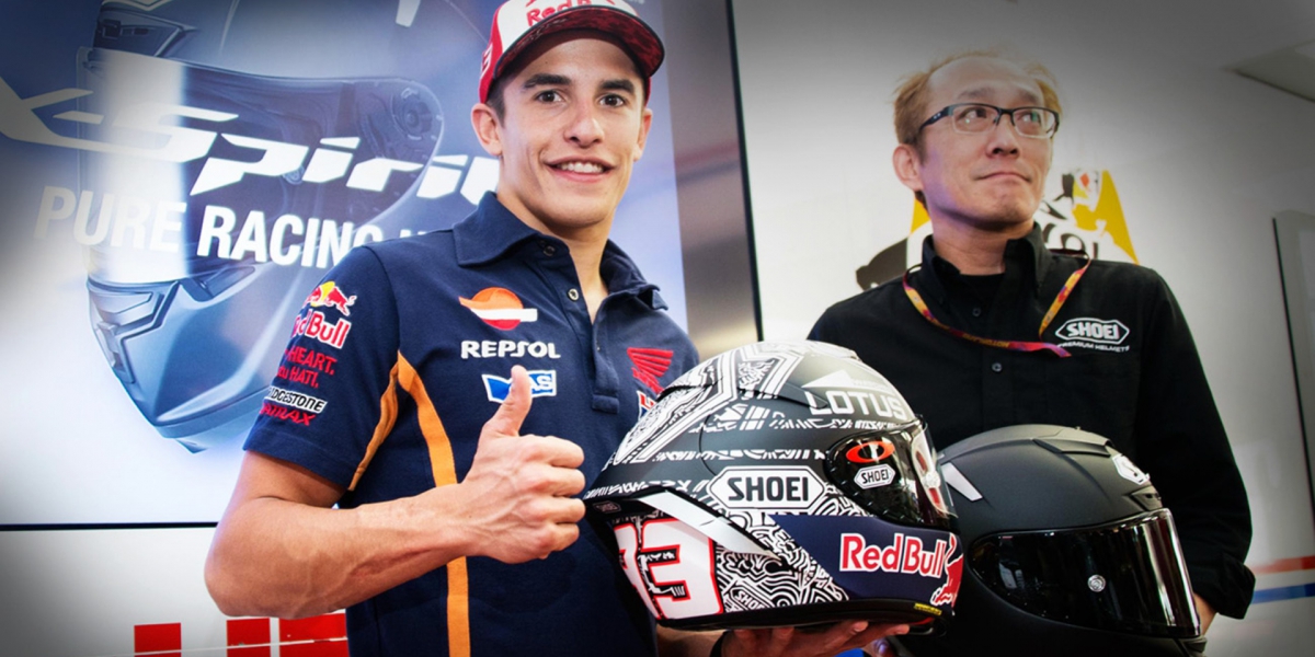 SHOEI  X-Spirit III。Marquez彩繪,亞拉岡站賽道發表