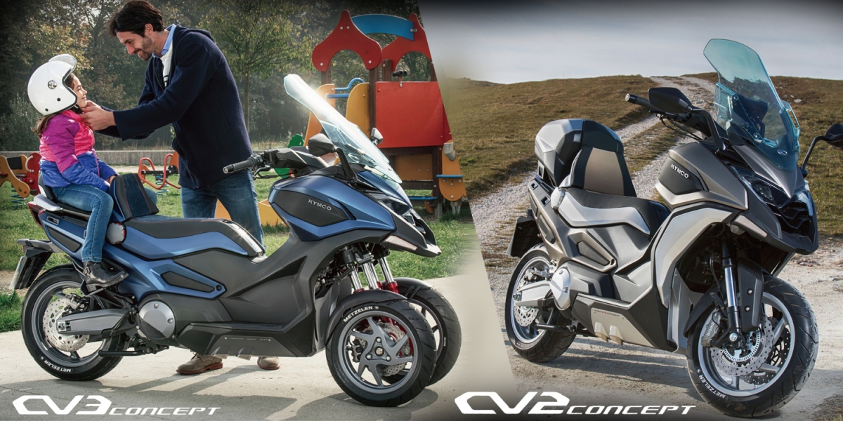 KYMCO雙概念大羊外觀公布,CV2/CV3 兩車11/7義大利盛大發表