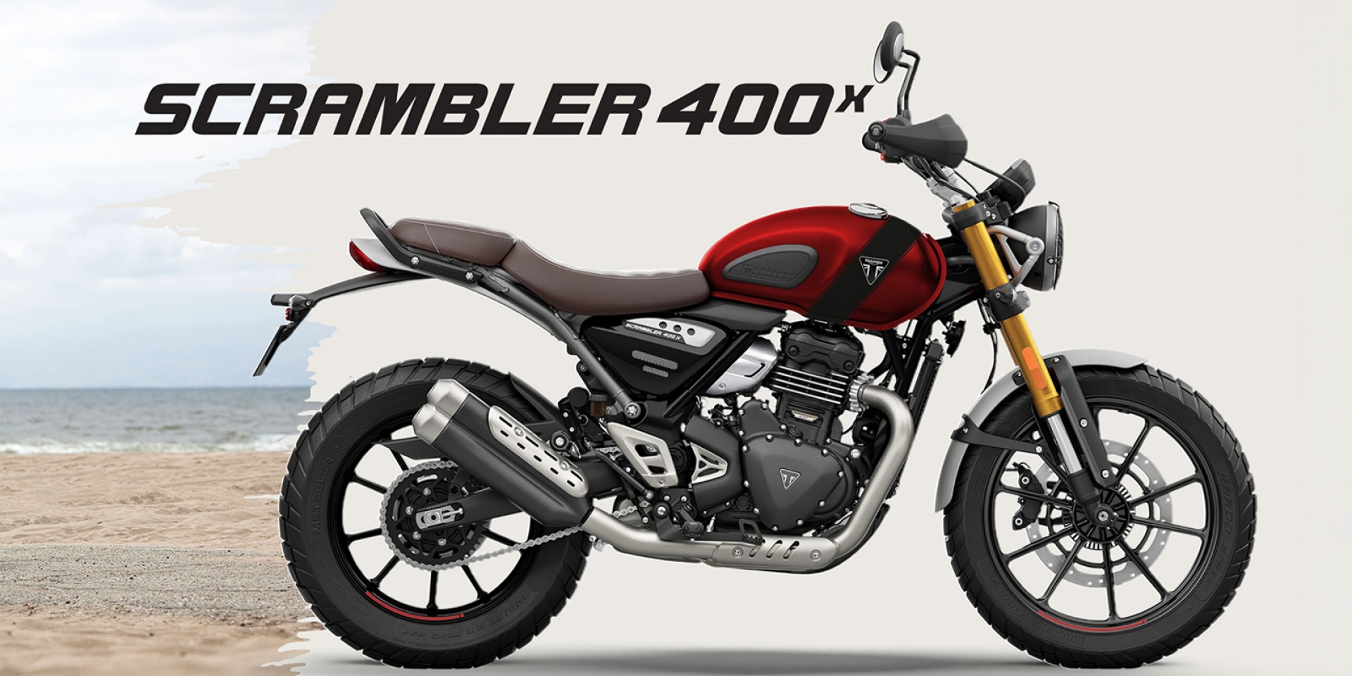 燃燒吧，熔岩紅！Triumph Scrambler 400 X 全新 Lava Red Satin 塗裝霸氣登場