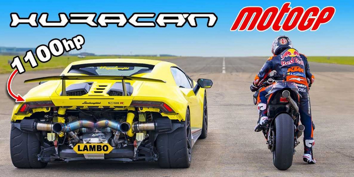 1100匹小牛能贏GP廠車嗎?Dani Pedrosa騎RC16對決渦輪增壓Lamborghini Huracan