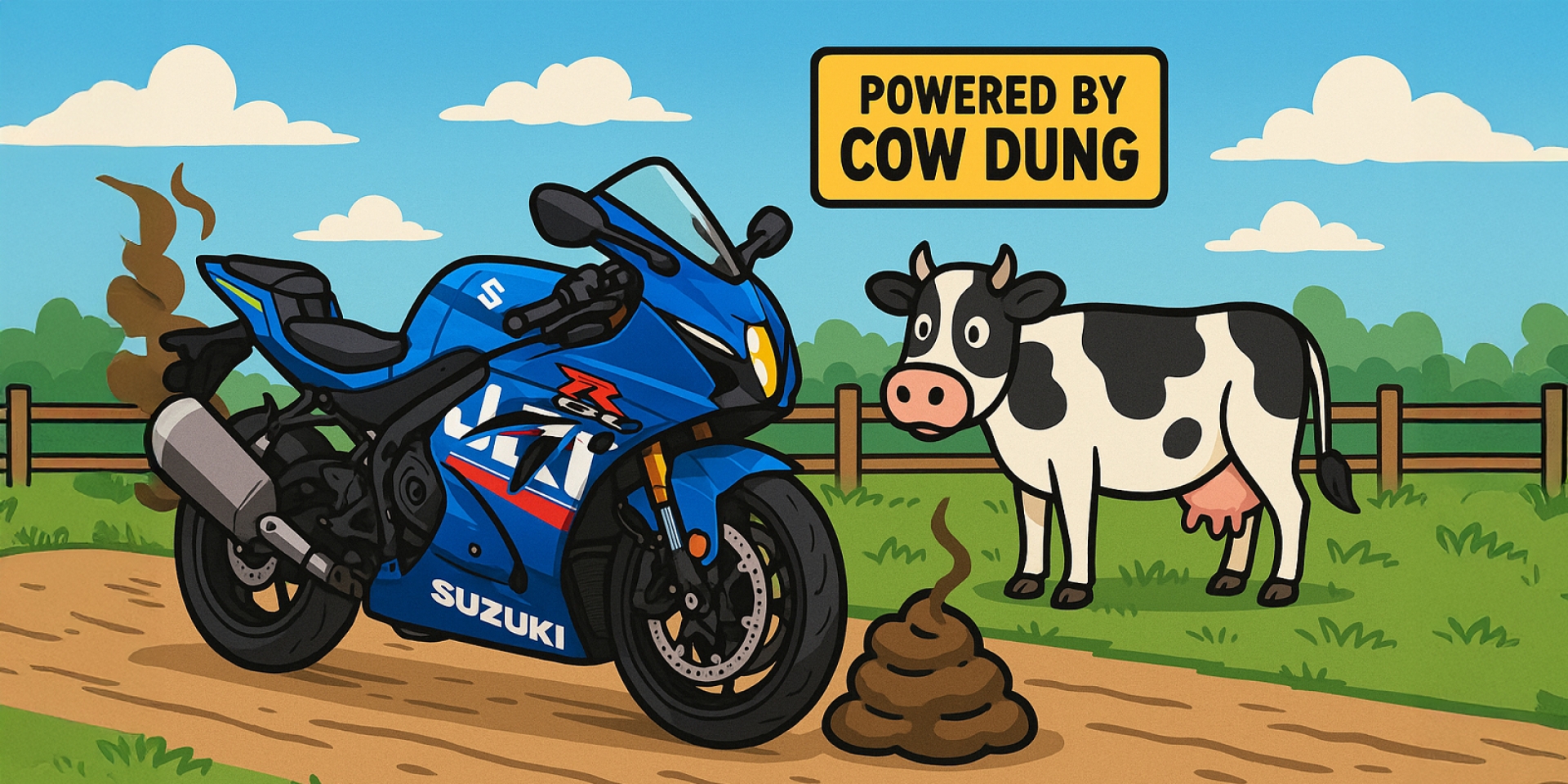 牛糞變燃料！Suzuki 啟動「生質能源計畫」，未來重機用大便就能跑？