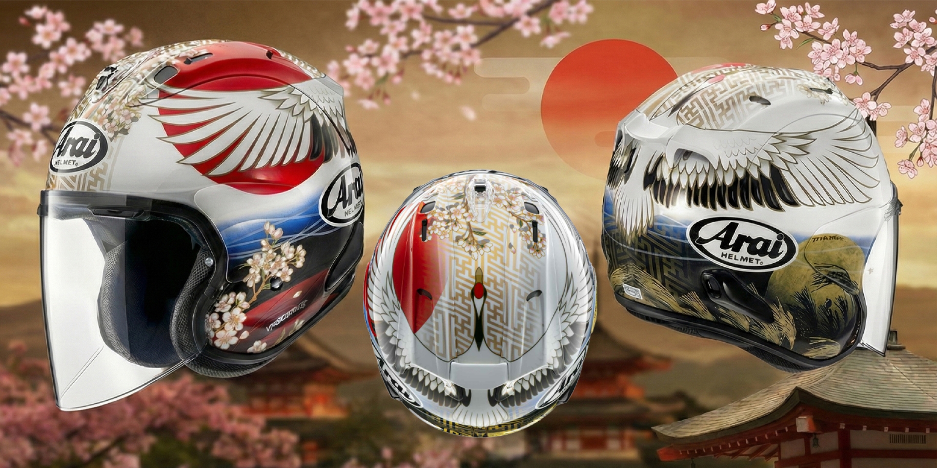 櫻花、丹頂鶴的完美邂逅！ARAI VZ-RAM「TSUBASA 翼」2026年春季優雅登場