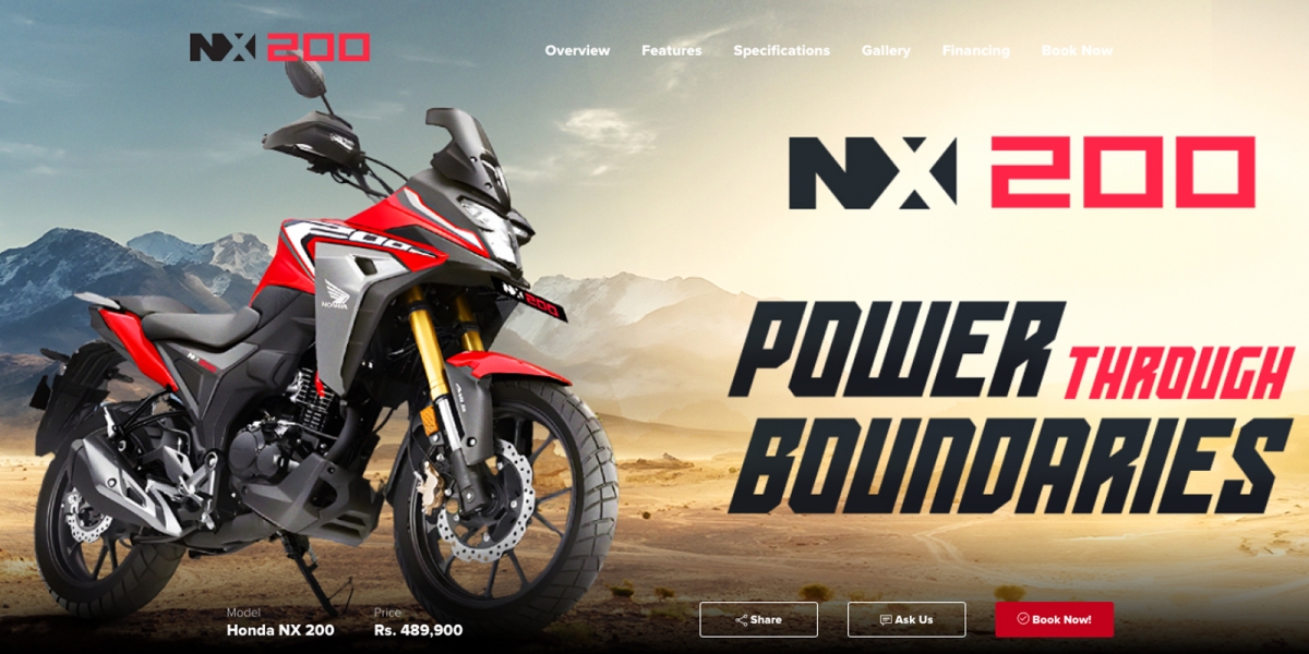 4.2吋TFT儀表、雙通道ABS上身!Honda NX200印度發表,CB200X改名再戰。