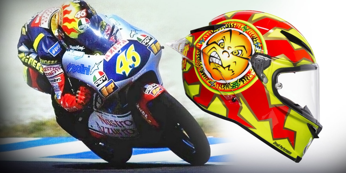 經典塗裝重現。AGV發表Rossi 20週年限量紀念帽