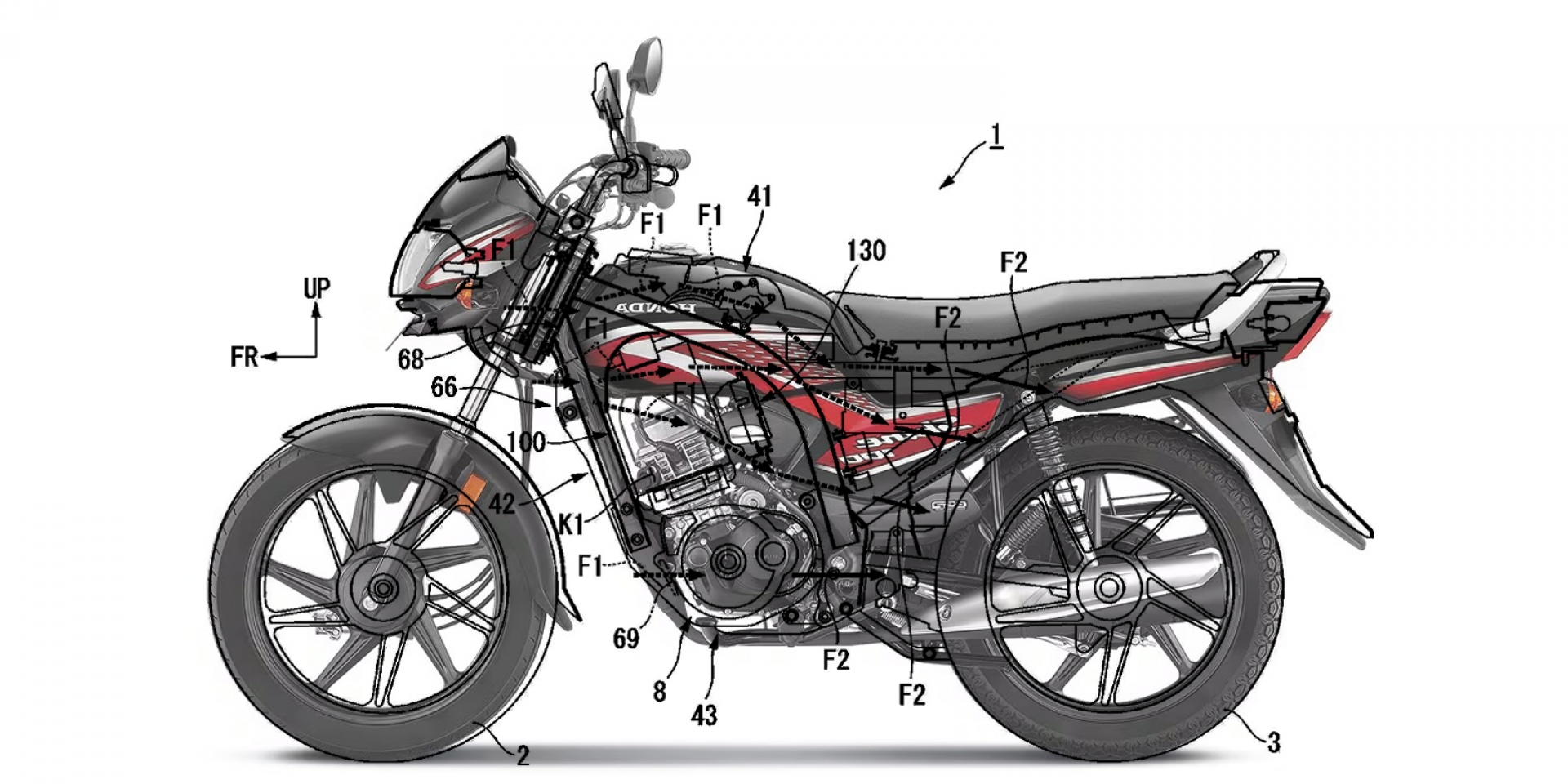 印度野狼變身電動輕檔車？Honda Shine 100電動檔車專利曝光！