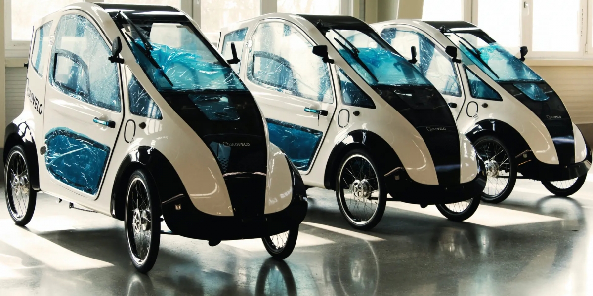 Quadvelo 四輪電動腳踏車:112Nm扭力、極速25公里、75公里續航,能遮風擋雨的四輪電動車!