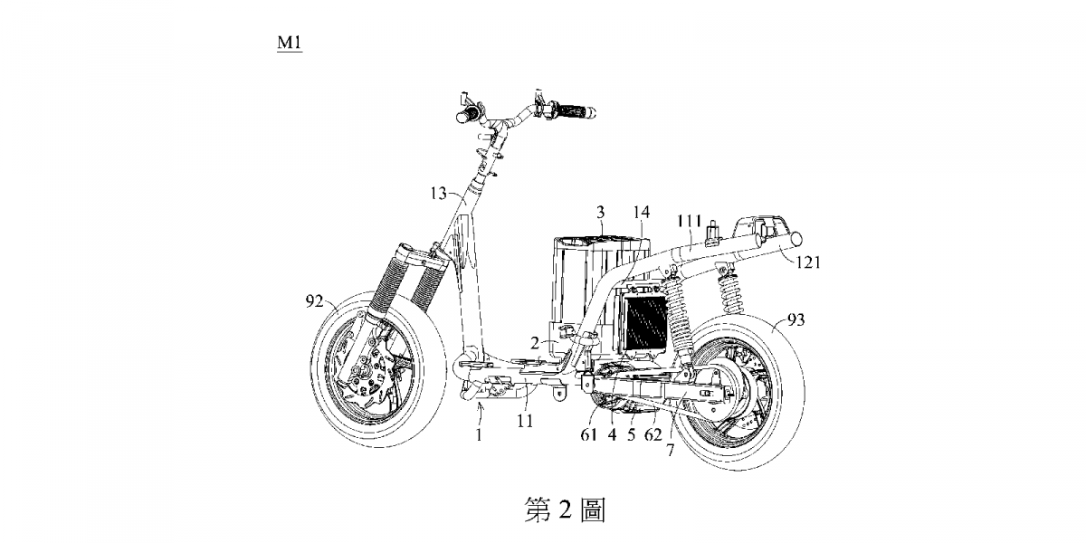 中油換電系統、12吋胎、雙碟煞、皮帶傳動!SYM 電動車專利曝光