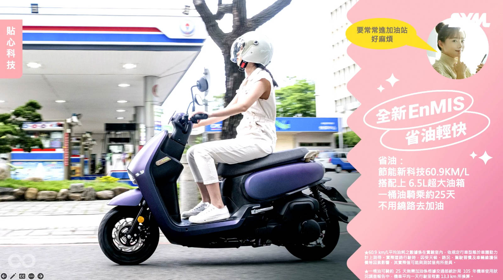 EnMIS雙火星塞技術加持下,CLBCU有60.9KM/L油耗,平均25天才須加一次油