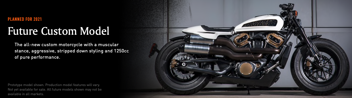 1250 Custom先前在Harley-Davidson官網上出現