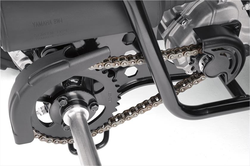 終端傳動採用鍊條帶動輪軸