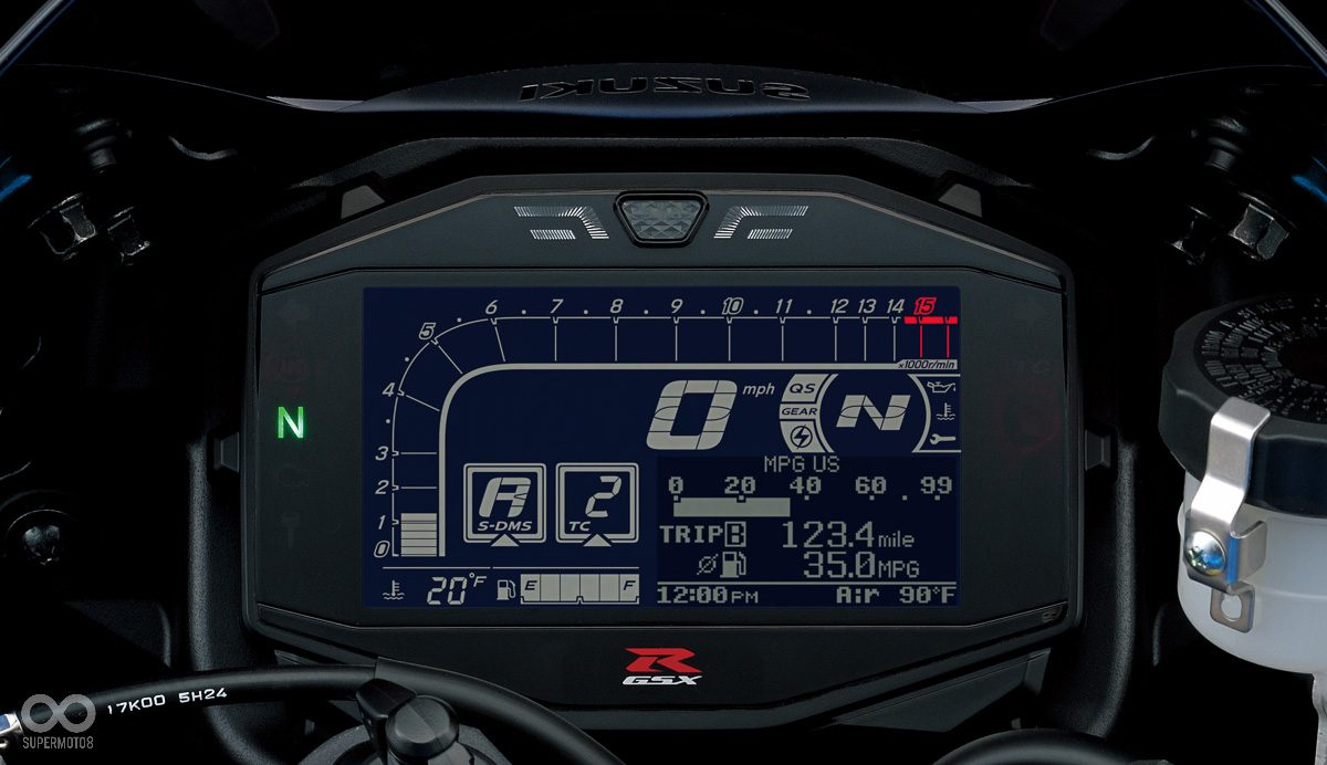 全LCD的儀表資訊相當豐富，包含了轉速、時速、檔位顯示、快排起閉、剩餘油量等訊息