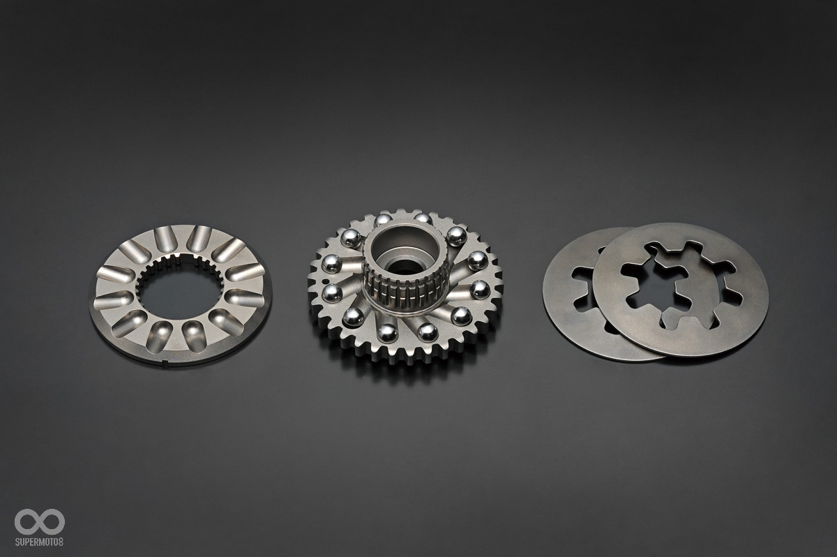 VVT汽門可變正時系統，利用運轉時產生的離心力動使滾珠滑動藉此推動導板，以此改變進氣正時